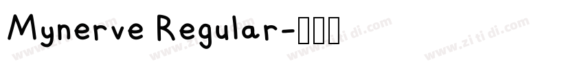 Mynerve Regular字体转换